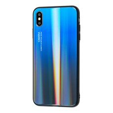 Чохол для iPhone Xs Max glass gradient синій
