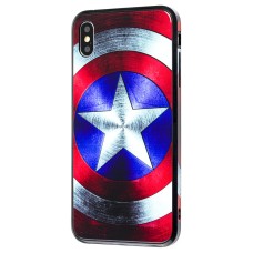 Чохол для iPhone Xs Max glass "Перший месник"