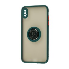 Чохол для iPhone Xs Max LikGus Edging Ring оливковий
