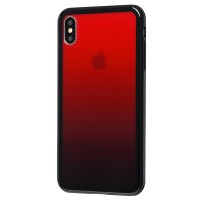 Чохол для iPhone Xs Max Gradient Glass прозорий червоний