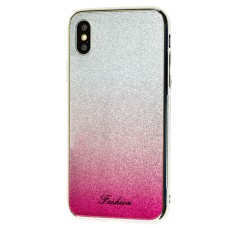 Чохол для iPhone X / Xs Ambre Fashion сріблястий / малиновий