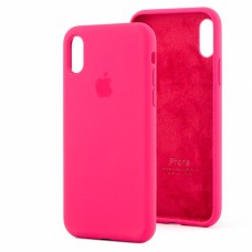 Чохол для iPhone X / Xs Silicone Full малиновий / pomegranate
