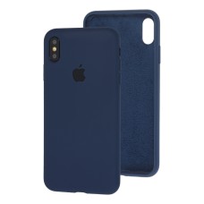 Чохол для iPhone X / Xs Silicone Full синій / midnight blue
