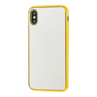 Чохол для iPhone Xs glass дзеркало "золотистий""