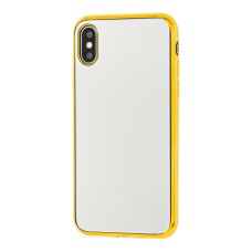 Чохол для iPhone Xs glass дзеркало "золотистий""