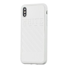 Чохол для iPhone X / Xs off-white leather білий