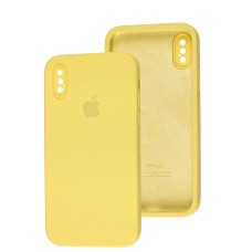 Чохол для iPhone X / Xs Square Full camera жовтий / canary yellow