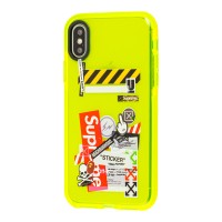 Чохол для iPhone X / Xs Neon print supreme