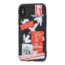 Чохол для iPhone X / Xs Smoothy print off-white time