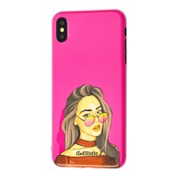Чохол для iPhone X / Xs ArtStudio Girls Power "girl" рожевий