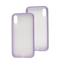 Чохол для iPhone X / Xs "LikGus Maxshield" бузковий