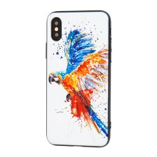 Чохол для iPhone X / Xs акварель "папуга"