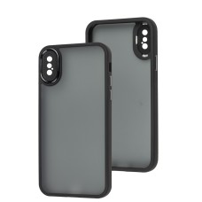 Чохол для iPhone X / Xs Luxury Metal Lens чорний