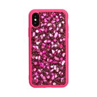 Чохол для iPhone X / Xs Bling World Stone рожевий