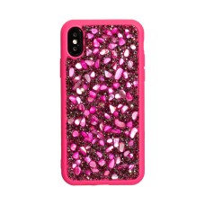 Чохол для iPhone X / Xs Bling World Stone рожевий