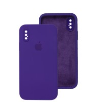 Чохол для iPhone X / Xs Square Full camera фіолетовий / ultra violet