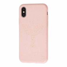 Чохол для iPhone X / Xs Eco-friendly nature "дерево" рожевий