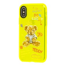 Чохол для iPhone X / Xs Neon print Teddy