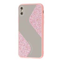 Чохол для iPhone X / Xs Shine mirror рожевий