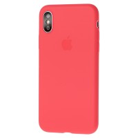 Чохол для iPhone X / Xs Silicone case ultra thinкораловий