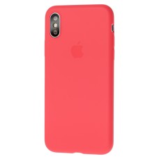 Чохол для iPhone X / Xs Silicone case ultra thinкораловий