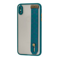 Чохол для iPhone X / Xs WristBand LV зелений