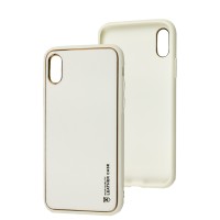 Чохол для iPhone X / Xs Leather Xshield white