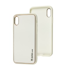Чохол для iPhone X / Xs Leather Xshield white