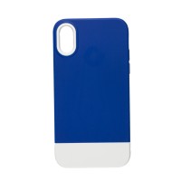 Чохол для iPhone X / Xs Bichromatic navy blue / white