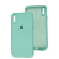 Чохол для iPhone X / Xs Slim Full camera sea blue