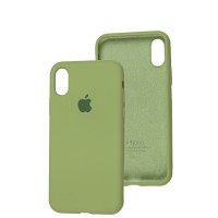 Чохол для iPhone X / Xs Silicone Full м'ятний / mint