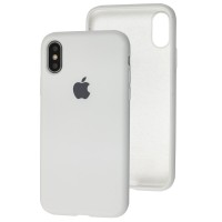 Чохол для iPhone X / Xs Silicone Full білий