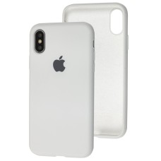 Чохол для iPhone X / Xs Silicone Full білий