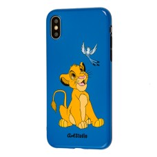 Чохол для iPhone X / Xs Сімба синій ArtStudio Little Friends
