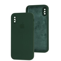 Чохол для iPhone X / Xs Square Full camera dark green
