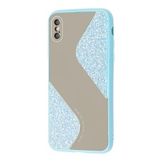 Чохол для iPhone X / Xs Shine mirror блакитний