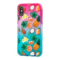 Чохол для iPhone X / Xs Protect Gradient фруктовий мікс