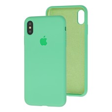Чохол для iPhone X / Xs Silicone Full зелений / spearmint