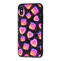 Чохол для iPhone X / Xs glass new "Instagram"