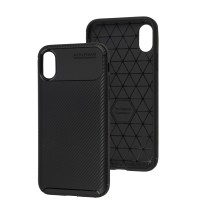Чохол для iPhone X/Xs Ultimate Carbon premium чорний