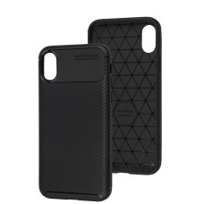 Чохол для iPhone X/Xs Ultimate Carbon premium чорний