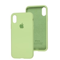Чохол для iPhone X / Xs Silicone Full зелений / avocado