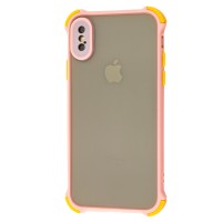 Чохол для iPhone X / Xs LikGus Totu corner protection рожевий