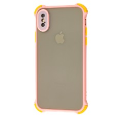 Чохол для iPhone X / Xs LikGus Totu corner protection рожевий