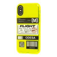 Чохол для iPhone X / Xs Neon print flight