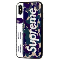 Чохол для iPhone X / Xs Vip Blue Glitter зелений "Supreme"