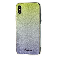 Чохол для iPhone X / Xs Ambre Fashion лимонно / сріблястий