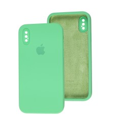 Чохол для iPhone X / Xs Square Full camera зелений / spearmint