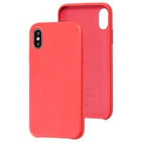 Чохол для iPhone X / Xs Leather classic "червоний"