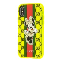 Чохол для iPhone X / Xs Neon print Мінні Маус